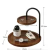 Double tray, black rod - walnut