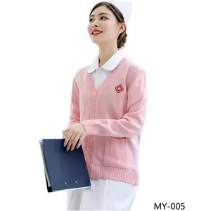 High Quality Comfortable Winter Sweater for Nurses Hospital Laboratory Pharmacy Work Uniform with Scrub Jacket for Nursing