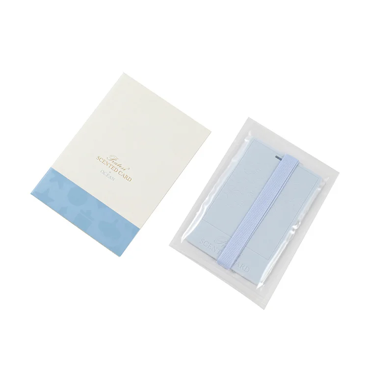 Custom Different Shape Scented Plastic Fragrance Cards Hanging Car air Freshener Gel Silicon Scented Perfume Cards