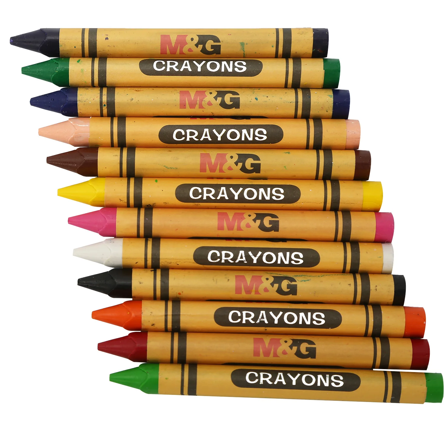 M&G Silk Smooth Round Crayon Set 8mm*90mm 12 Colors Art Supply Ideal for  Kids Gifts - China Promotional Items, School Crayon