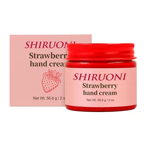 Private Label Natural Vegan Lanolin Strawberry Moisturizing Nourishing Firming Hand and Nail Cream Lotion