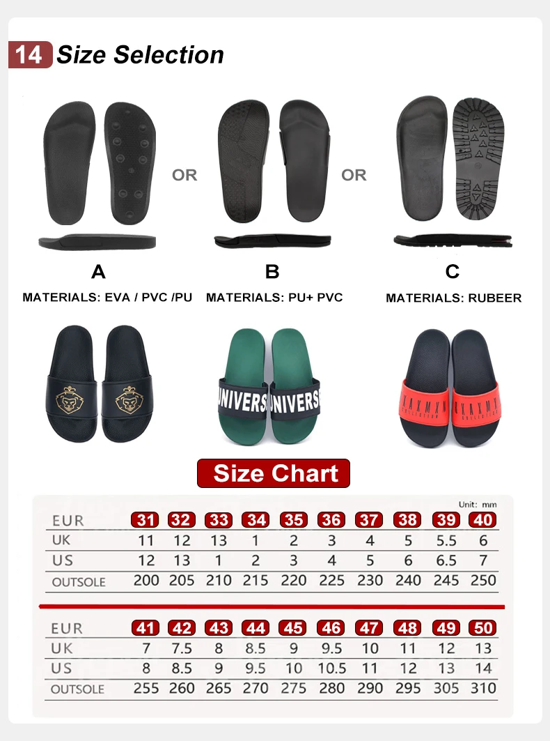 Plus Size Custom Logo Slides Slippers Manufacturer Super Soft Air ...