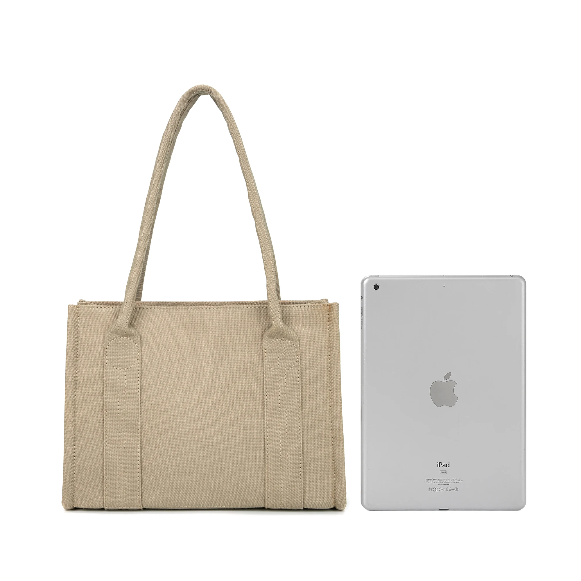 Eco Friendly Natural Fabric Custom Logo Recycled Leisure Shoulder Bag Reusable Degradable Handbag Bamboo Fiber Tote Shopping
