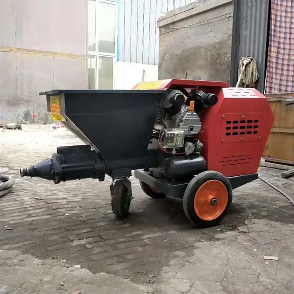 Multifunctional Cement Mortar Spraying Machine Electric Diesel Mini Stucco Pump Cement Sand Mortar Spraying Machine