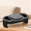 CD pattern three-finger clip stand, black