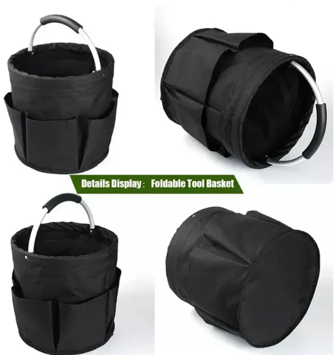 Multifunctional Pocket Bucket Large Storage Basket Organiser Bag Picnic ...