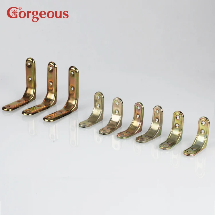 Gorgeous metal iron angle L shape corner cabinet furniture bracket stainless steell brace  panel connecting flat bracket
