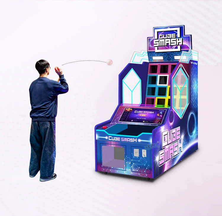 New Arrival Cube Smash Metal Arcade Machine Coin-Operated Ticket Redemption Throw Ball Games 1 Year Warranty