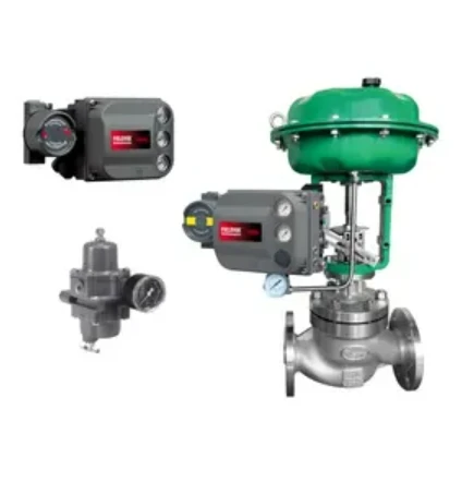 Pneumatic Flow Control Valve with DVC6200 DVC2000 Valve Positioner and Fish-er 67 CFR 226/C4 Air Filter Regulator