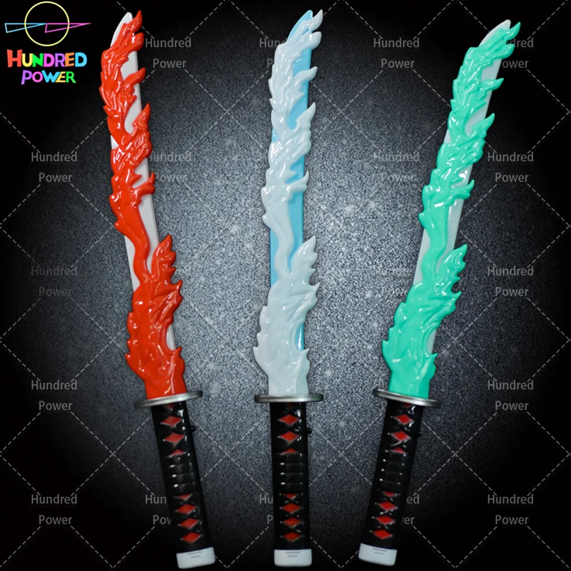 Factory Direct Sales Bright Sword Flash Toy Katanatheme Party Multi-color LED Light up Game