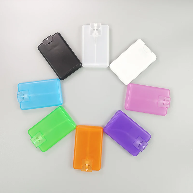 Pocket 10ML 20ML Mist Sprayer Hand Sanitizer Perfume Credit Card Type Portable Size Mist Spray Bottle