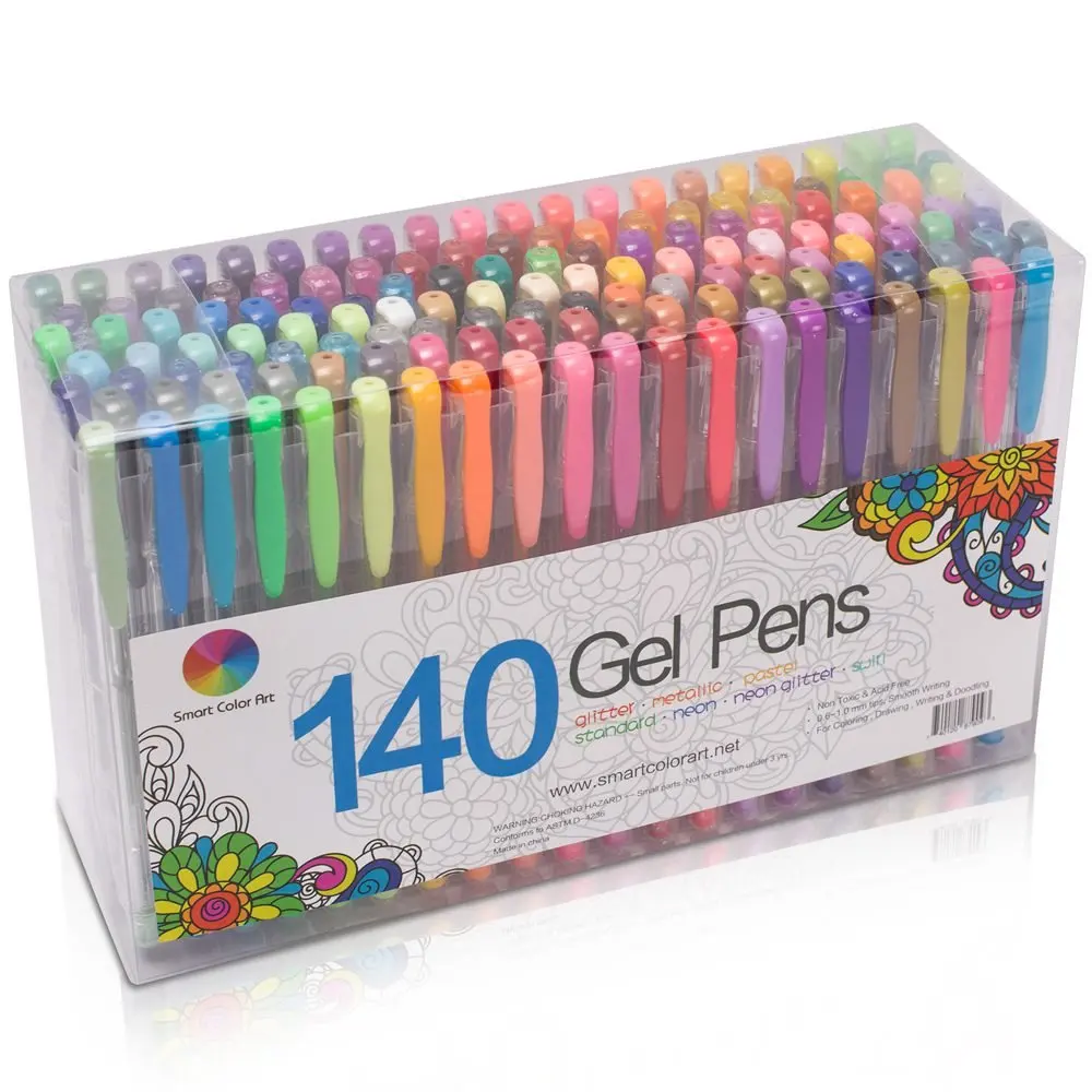 
240 Gel Pens Set 120 Colored Gel Pen plus 120 Refills for Adults Coloring Books Drawing Art Markers 