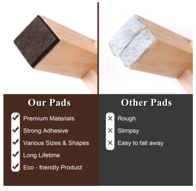 Customized Self-Adhesive Anti-Slip Furniture Pads Non-Slip Chair Leg Floor Protection Rubber Foot Pads for Chairs