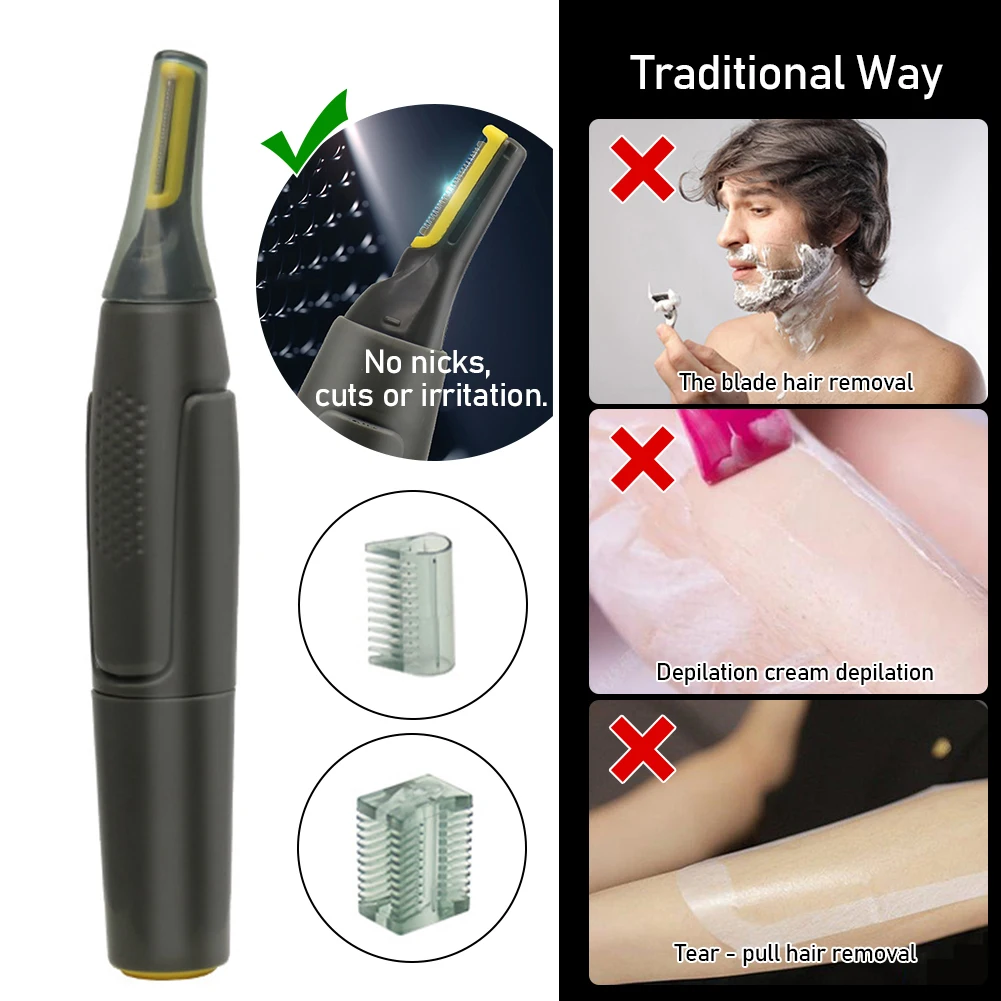Electric Shaving Nose Ear, Trimmer Safe Face Care Rechargeable Nose Hair Trimmer for Men  Care Tool/