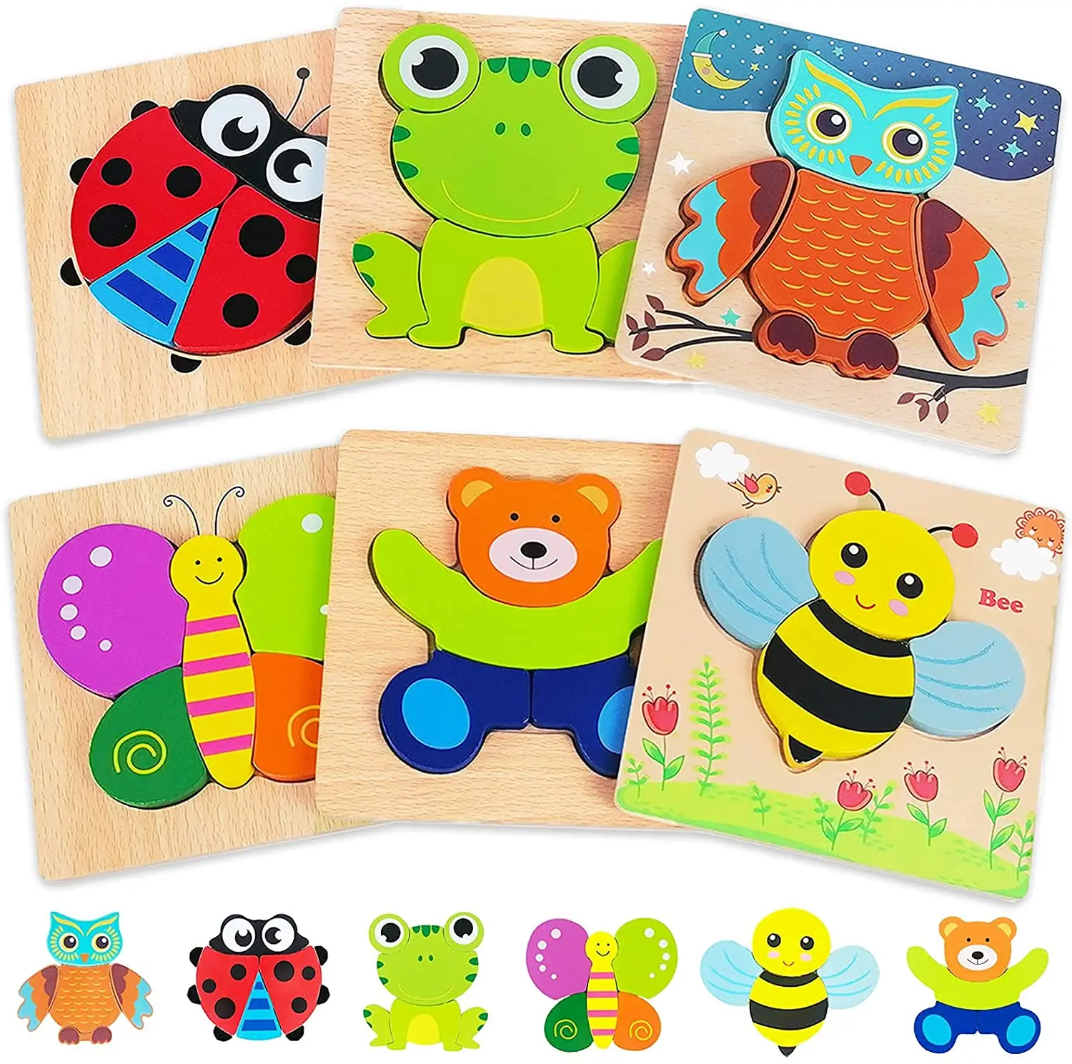Puzzles Toddler For 12 3 Year Old Boys Girls 6 Pack Animal Jigsaw Puzzles  Montessori Toys Learning Educational Christmas Gift - Buy 3d Wooden  Board,4pack Animal Jigsaw Puzzles Montessori Wooden 3d Puzzle