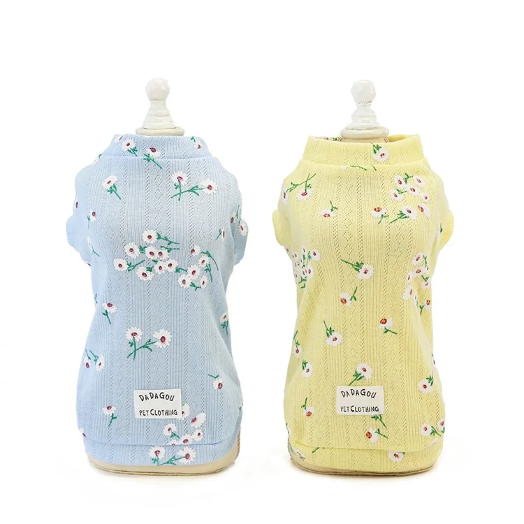 Wholesale Daisy Design Good Quality Cat Clothes Pattern Small Cat Clothes  Cool Summer Cat Clothes Yellow From m.