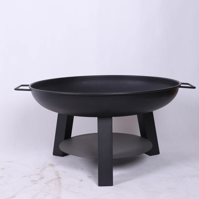 Large Outdoor Metal Portable Steel Fire Pit With 3 Legs for Camping-durable and Easy to Use factory
