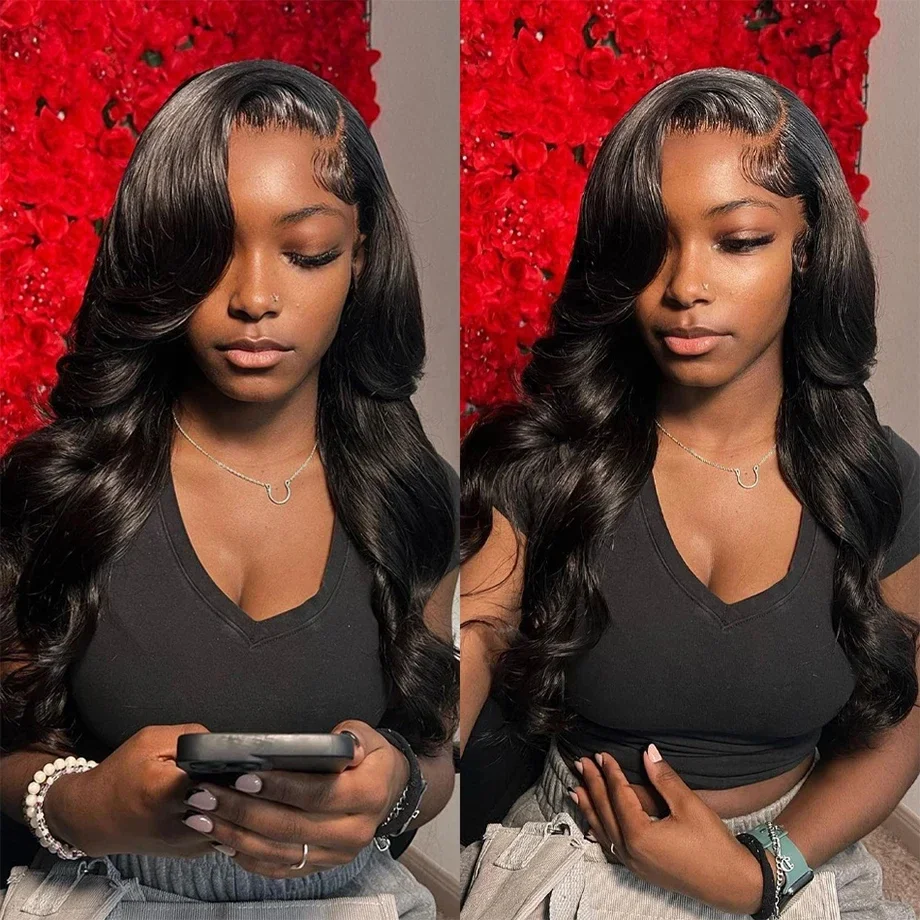 30 Inch Body Wave Lace Frontal Wig Transparent Lace Front Human Hair Wigs For Women Remy Peruvian Raw Wavy Pre Plucked_voghion.com