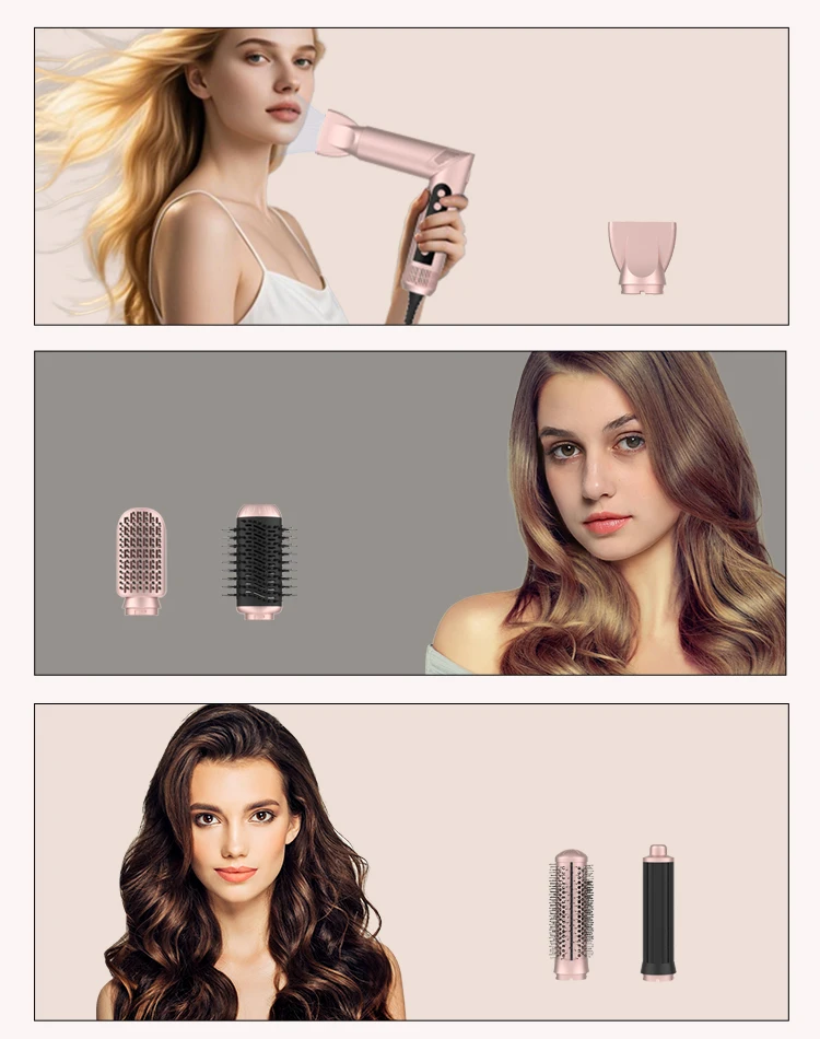 BLDC Foldable Auto Wrap Hair Styler Negative Ion Hot Hair Blower Dryer Brushless Styling Brush Multi Styler factory