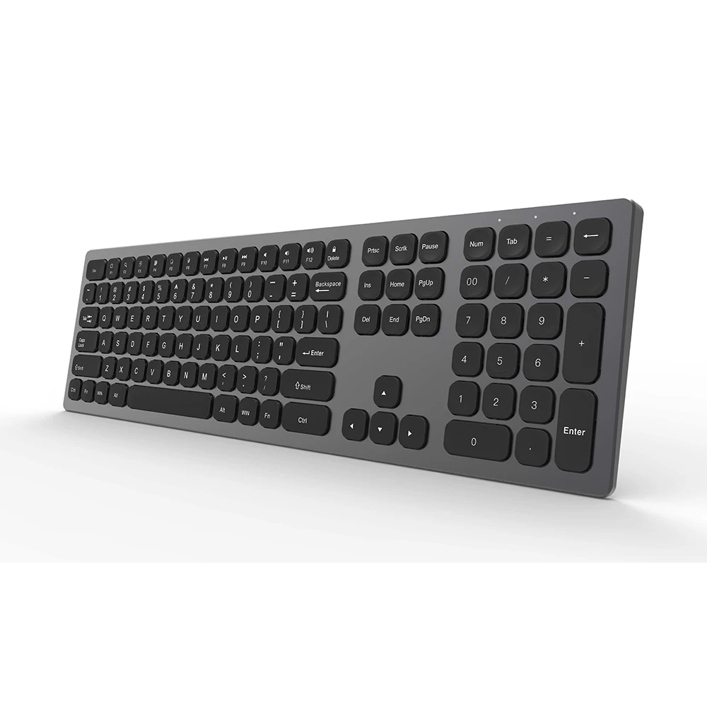 アルミニウム合金とABS素材110キーBluetoothキーボード