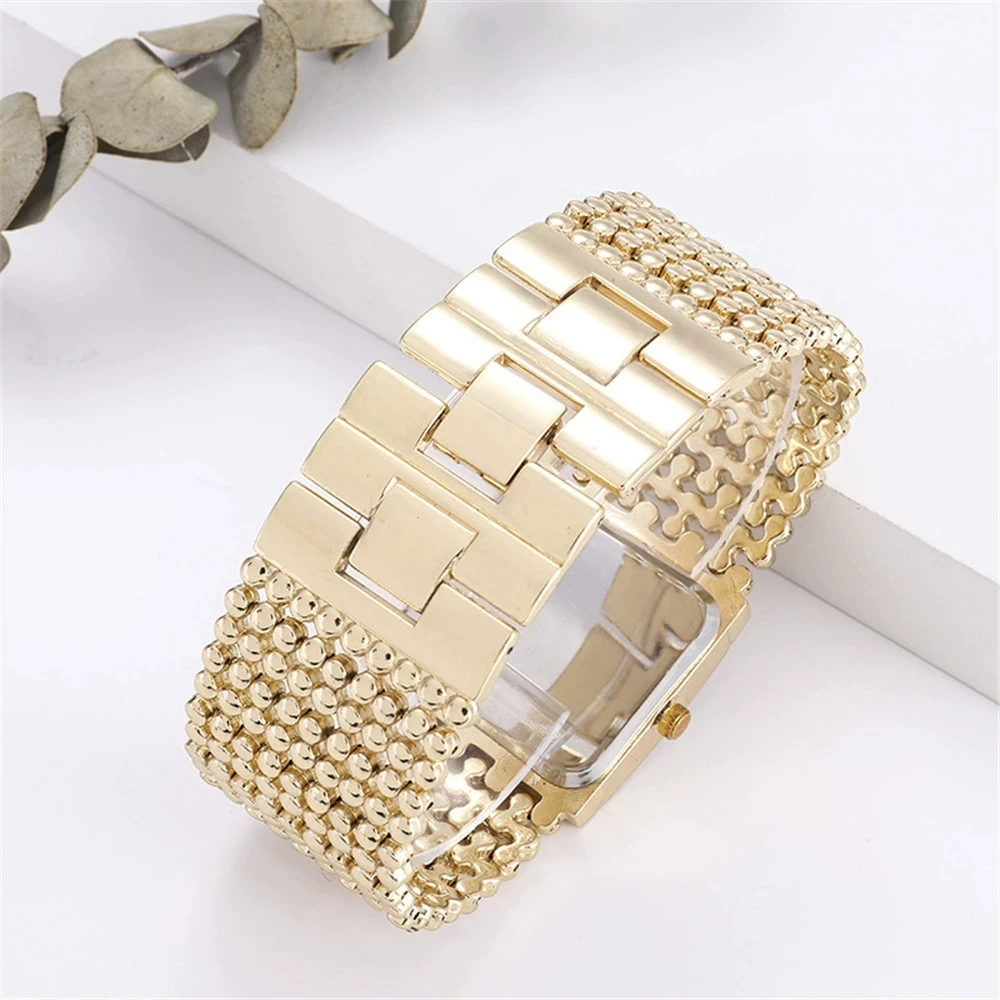 Luxury Women's Quartz Watch - Stainless Steel Square Case