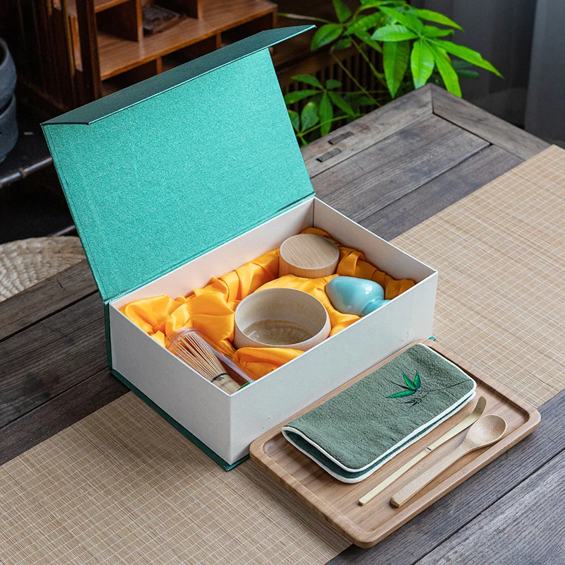Japanese Matcha Tea Set Matcha Whisk Bowl,Traditional Bamboo Scoop