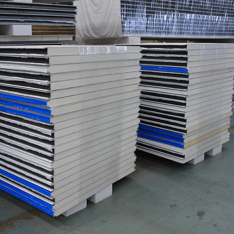 Refrigerator Room Panel Recylcy Fireproof Insulation Pu Poliuretan Cold for Meat Pur / Pir Isopanel