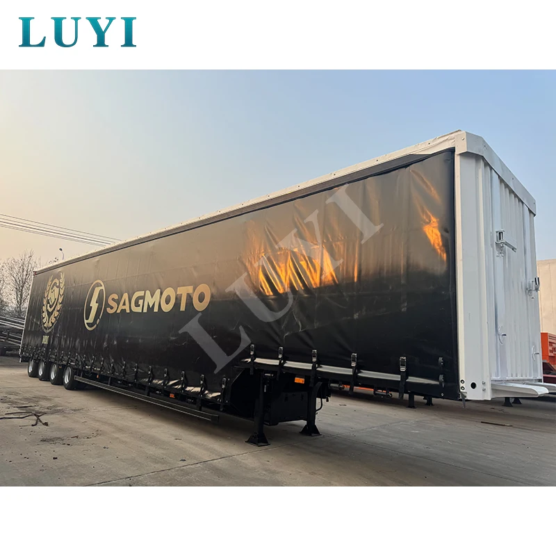 Customized 3 Axle Side Curtain Semi Trailer with Enclosed Top Van Truck Cargo Body Steel Material Top Sale in Armenia