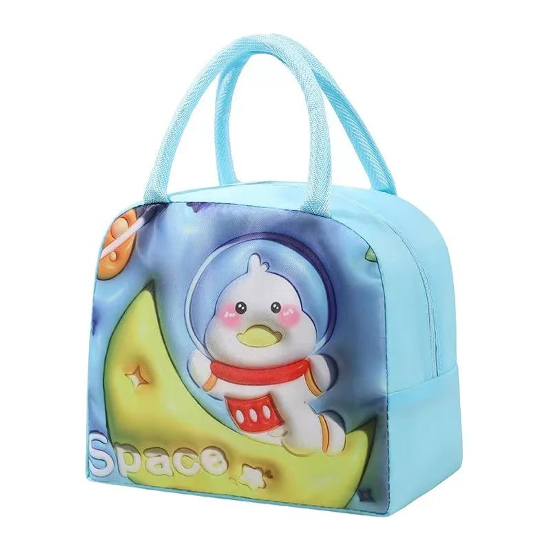 Wholesale Waterproof Cute Cartoon Oxford School Lunch Box Bag Insulated Lunch Bag for Kids