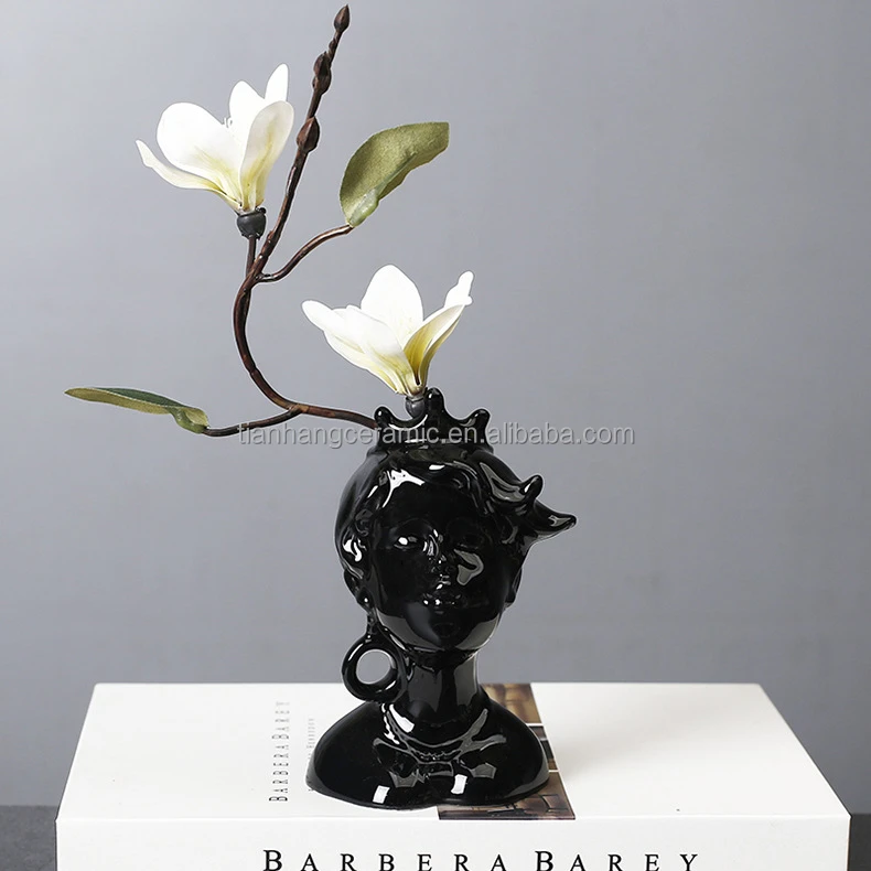 Nordic style porcelain Couples body Statue Ceramic Flower Vase for wedding Gifts Home Office Decor.jpg