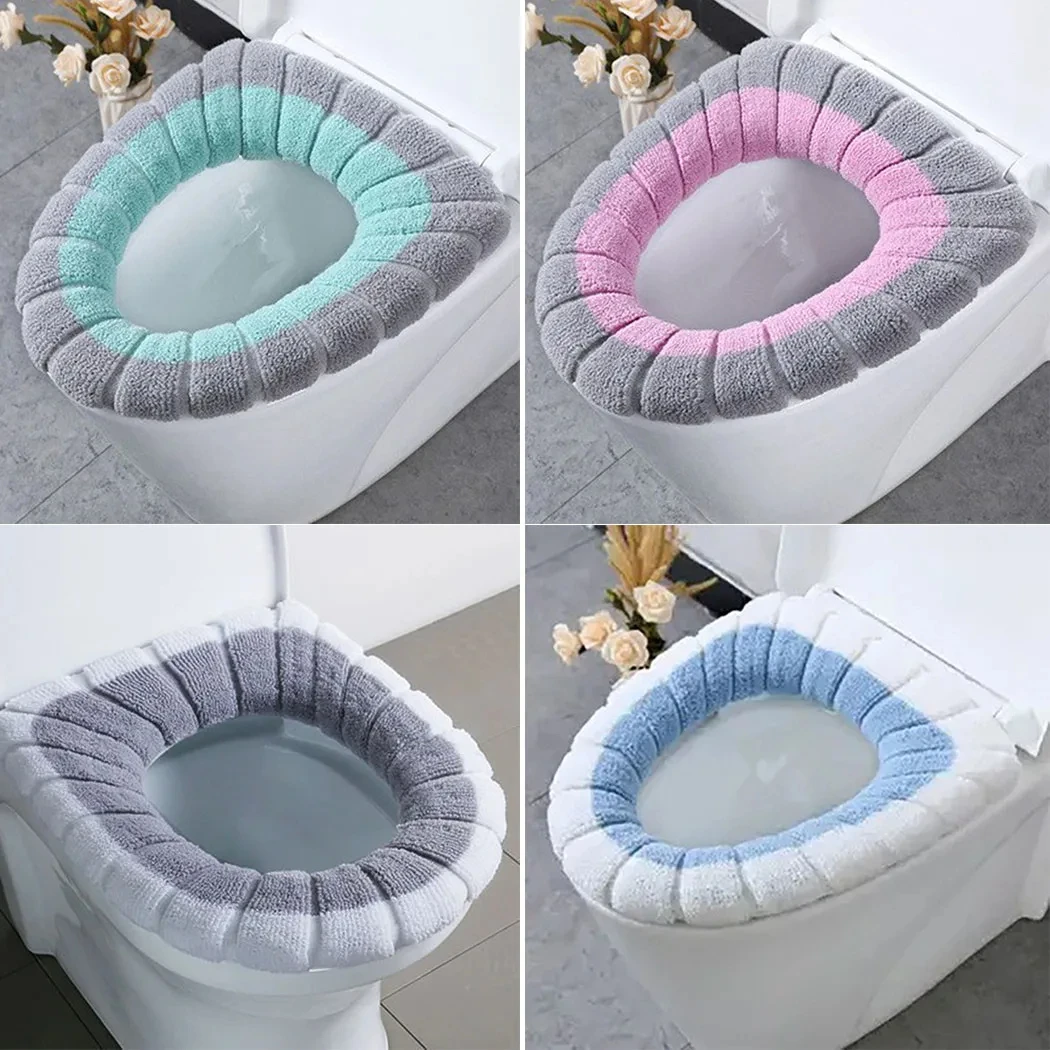 Double-Color Closestool Mat and Toilet Seat Cover Single-Piece Set ...