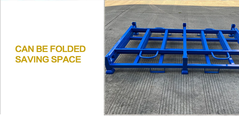 Warehouse storage display handling racking system folding stacking rack folding material handling equipment