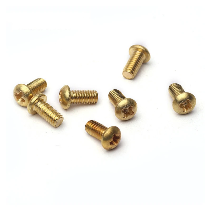 Hot-selling High Quality Brass Bolt Cross-groove Copper  Bolt Round Head Mushroom Head Machine  Bolt