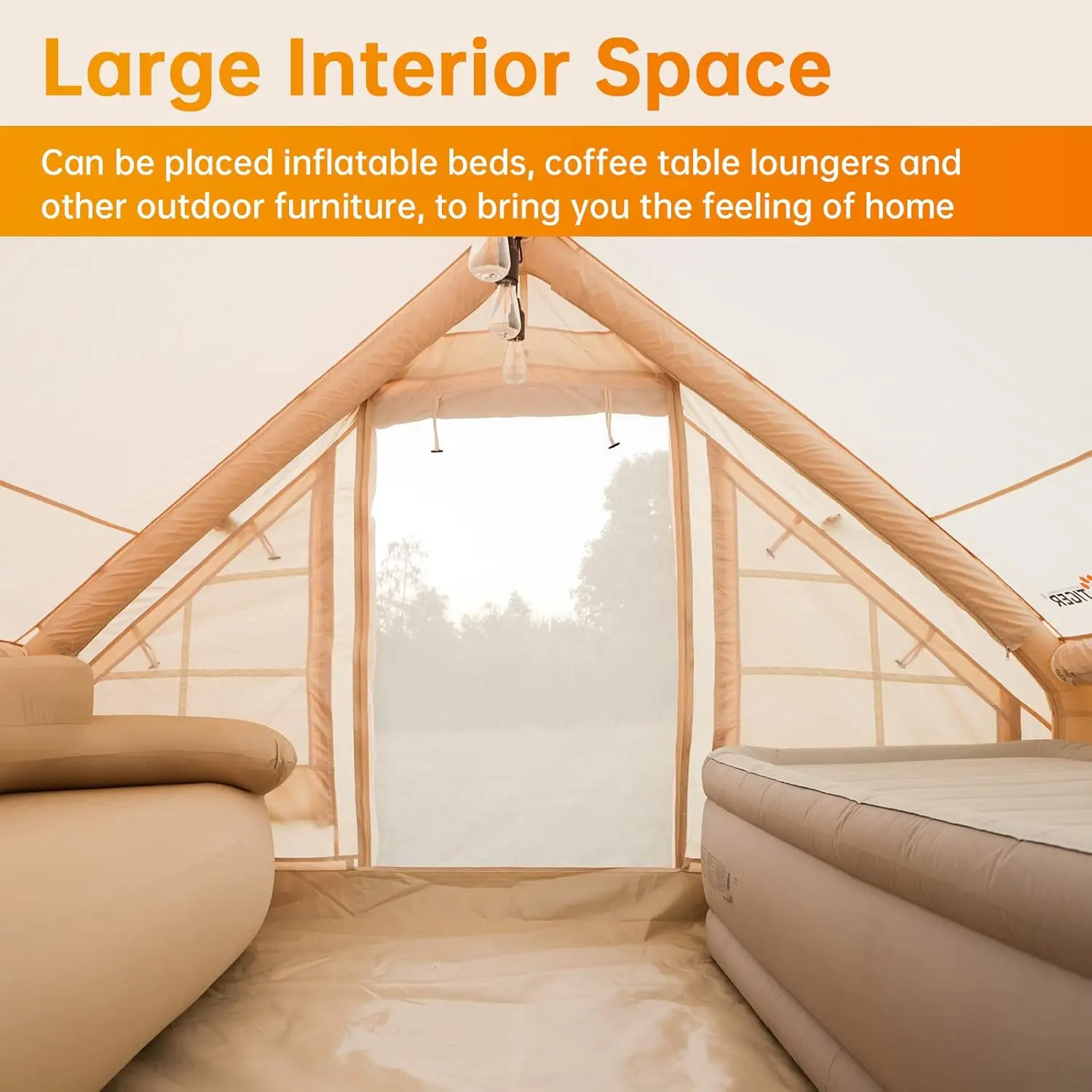 XZ OEM ODM Portable 4*3*2m Inflatable Party Camping Tent Waterproof Air Tent with Easy Set-up and Air Pump for Outdoor Camping
