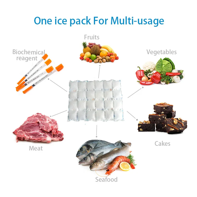Вакцина холодная упаковка ледяной Пакет лист промышленный пользовательский многоразовый ледяной гель упаковка для хранения продуктов