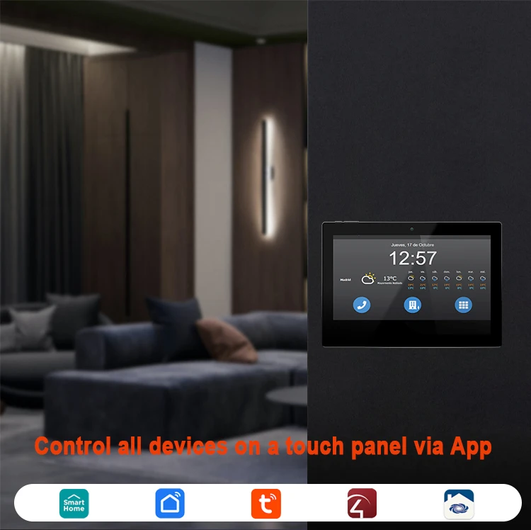 ODM/OEM 11.6 inch IPS USB embedded wifi android 11 home automation system smart solution with touch for hotels app control