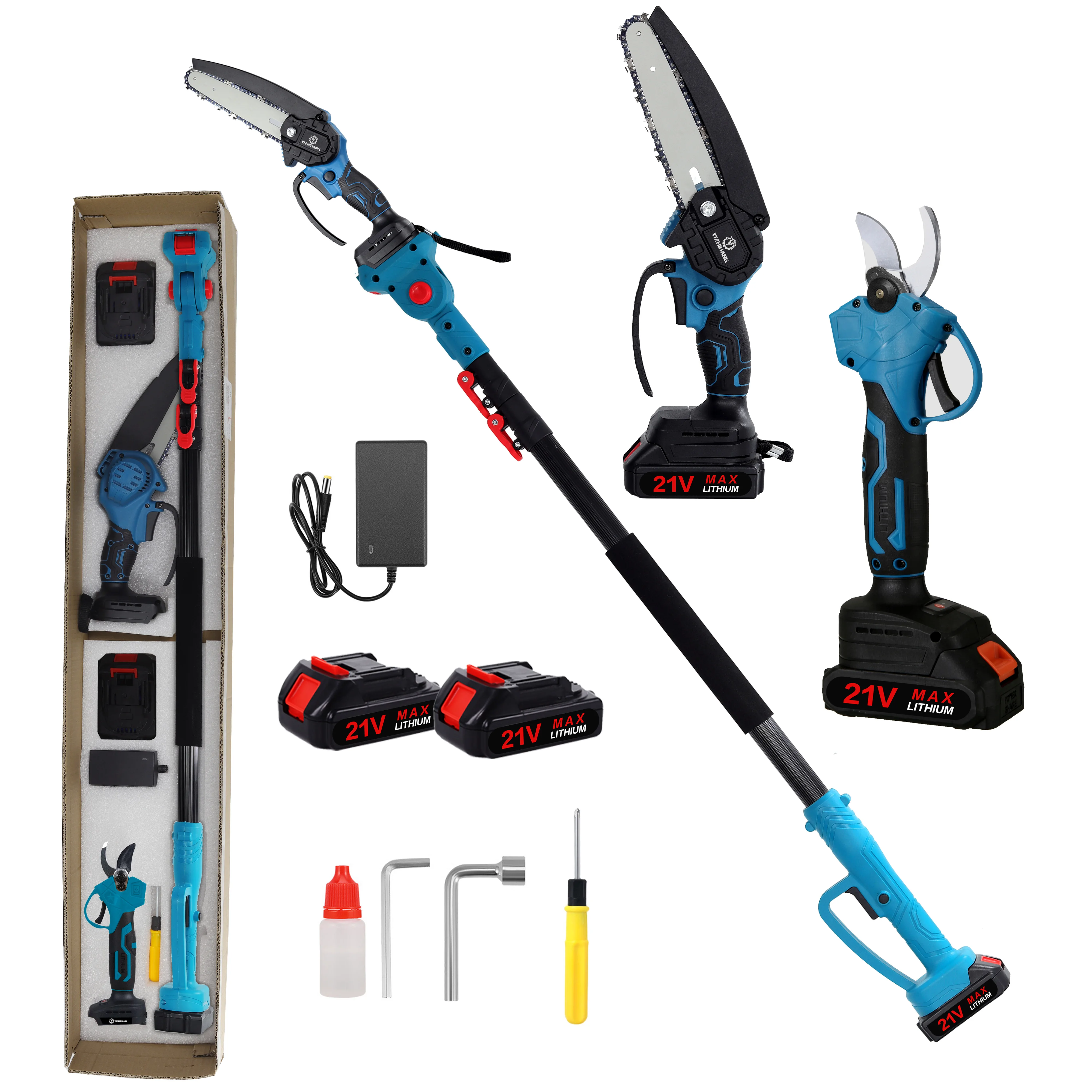 3 in 1 New Electric Pruning Shear Cordless Pruning Scissors Chainsaw ...