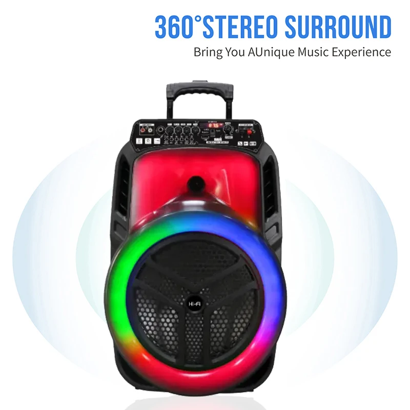 スピーカー Party Speaker Square Box CH-1228 Wireless Speaker Bluetooth - Portable Outdoor Party