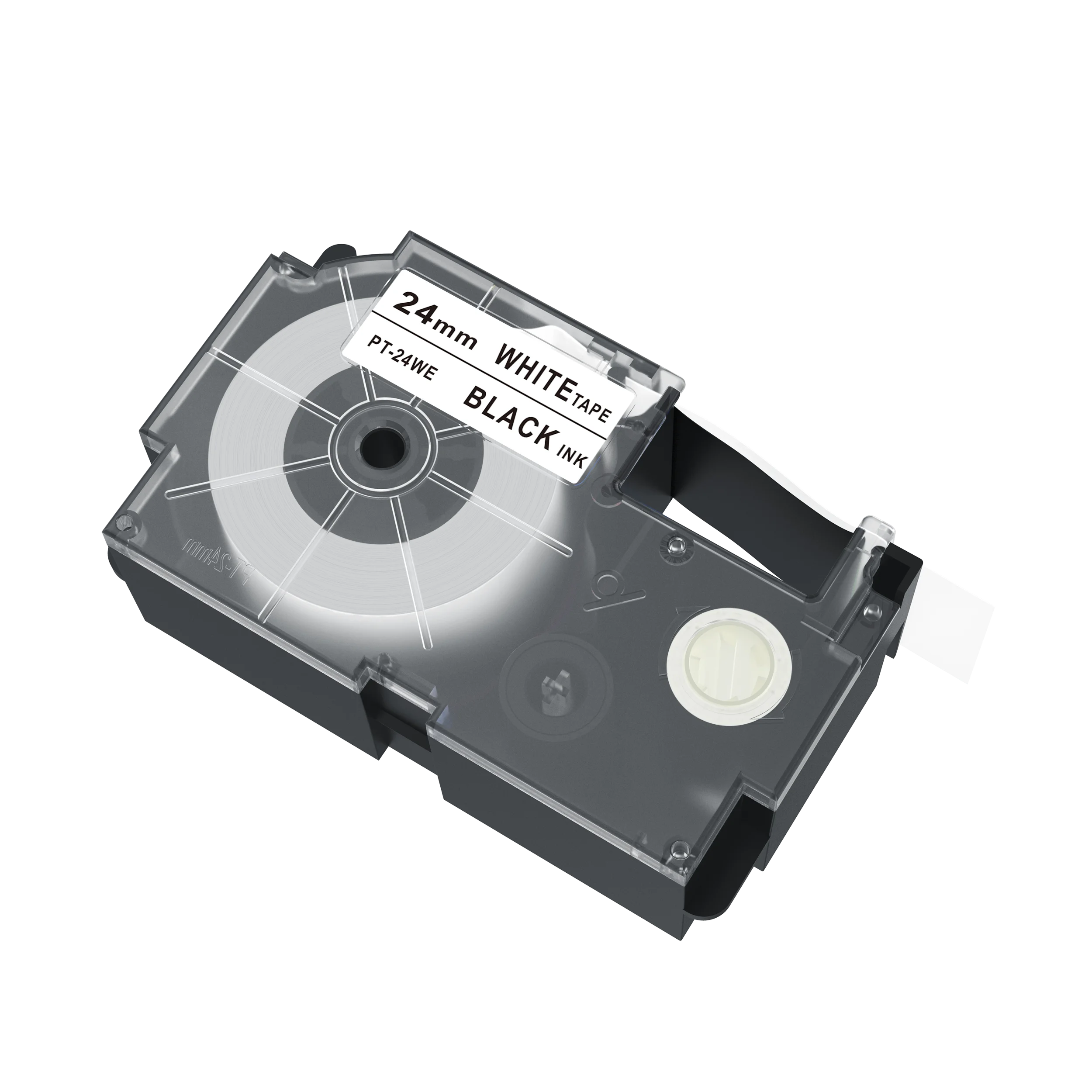 Casio Compatible 24mm Black on White Waterproof Label Tape