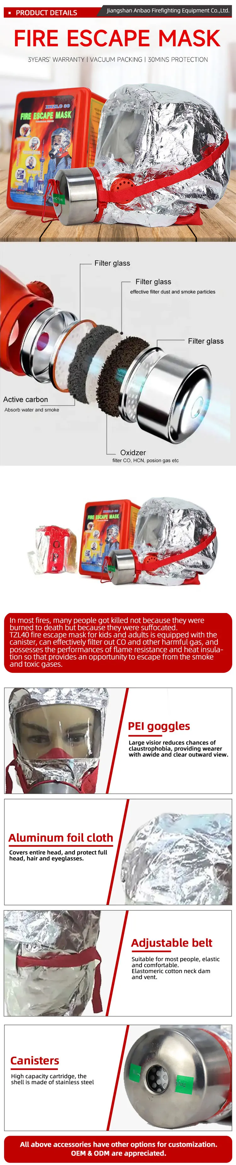 Fire Mask for fire Smoke Protection
