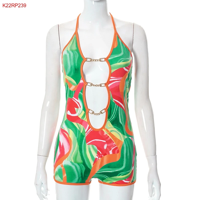 Bomblook K22rp239 Rompers Womens 2022 New Fashion Halter Sleeveless