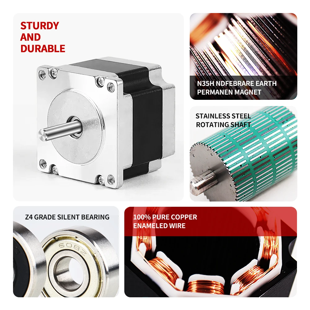 High Torque Kit Cnc 4 Axis Nema 23 Nema23 Stepper Motor Nema 23 57bygh45 Kit and Driver