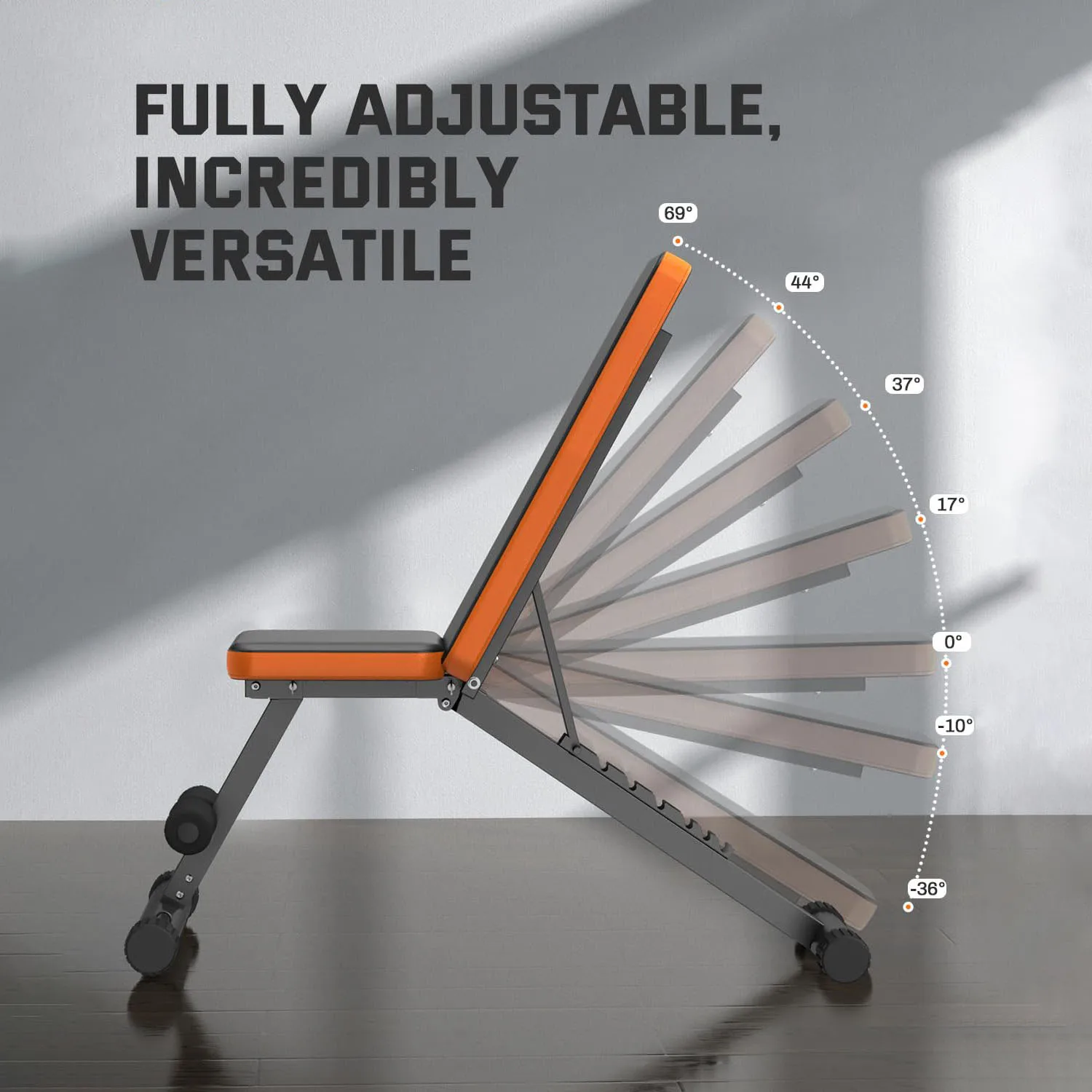 Fresh Arrival Adjustable Foldable Weight Bench Gym Exercise Workout Incline Weight Lifting Bench