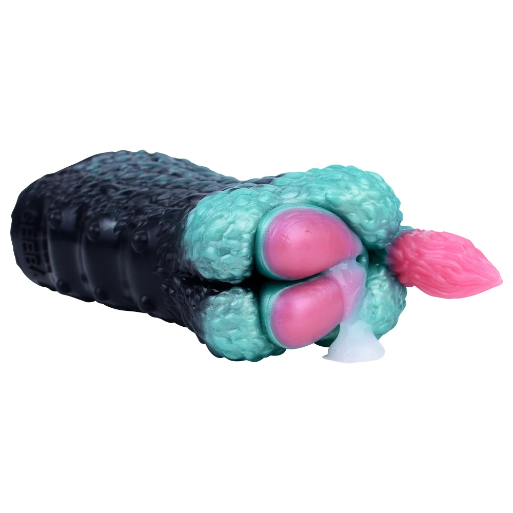 GEEBA Black Mamba Fantasy Masturbator Snake Sable Wildebeest Soft Tight  Vagina Silicone Masturbation Cup Male Sex Toys Wholesale