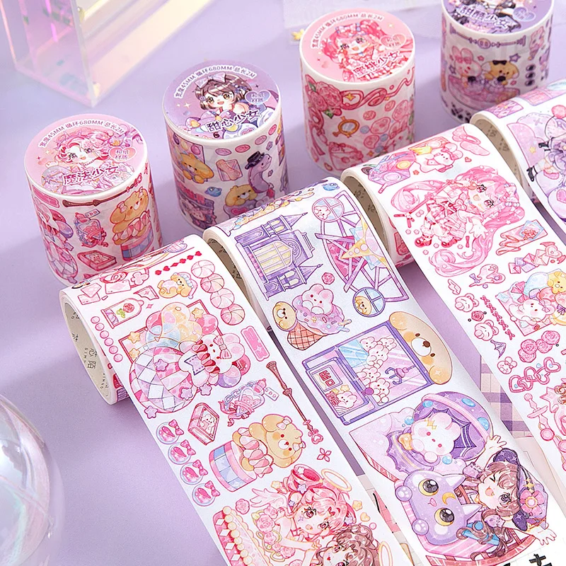 Simno Custom Printed Self Adhesive Decorative Bullet Journaling Washi Tapes Set for Scrapbooking