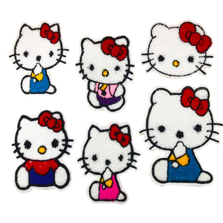 New Cool Hello Kitty Hospital IRON-ONS FABRIC APPLIQUES IRON-ONS 