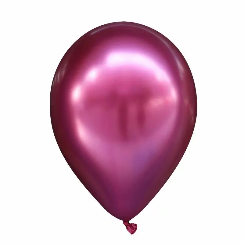 12 PCS CHROME BALLOONS METALLIC LATEX PEARL 12" Helium Baloon Wedding Party UK 
