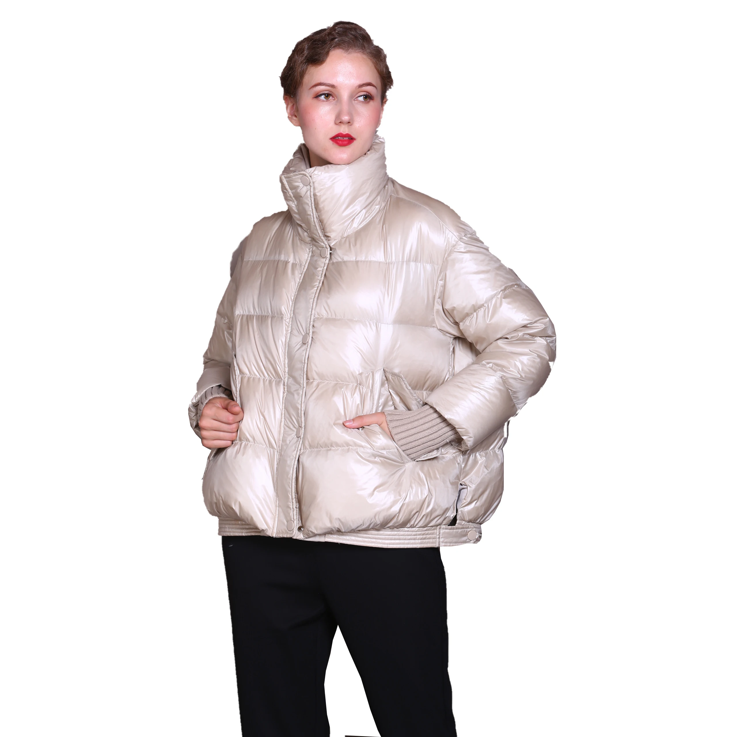 Hot sale ladies/women fashion design printed fashionations woman clothing down jacket
