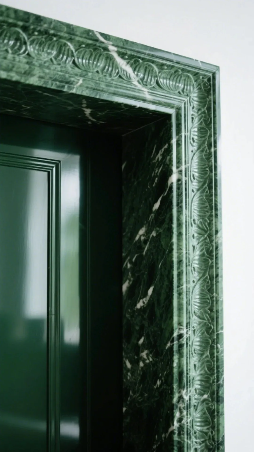 product modern natural green marble skirting boards for indoor villa irregular polishing window frame lines oem wholesale price-2