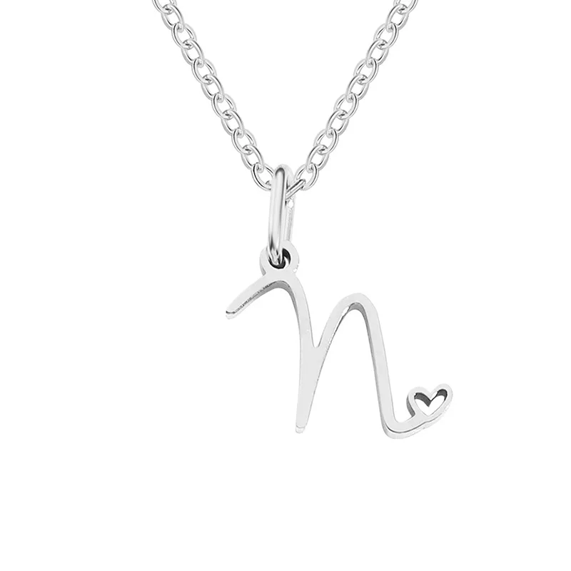 Heart Initial Necklace